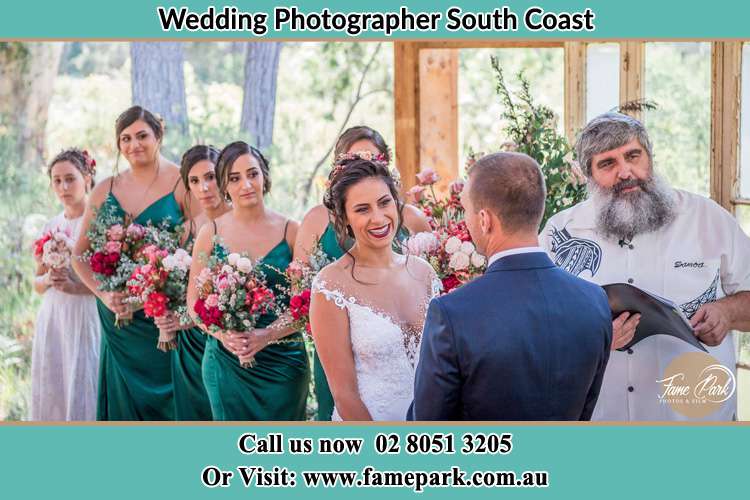 Bride And The Groom At The Ceremony South Coast